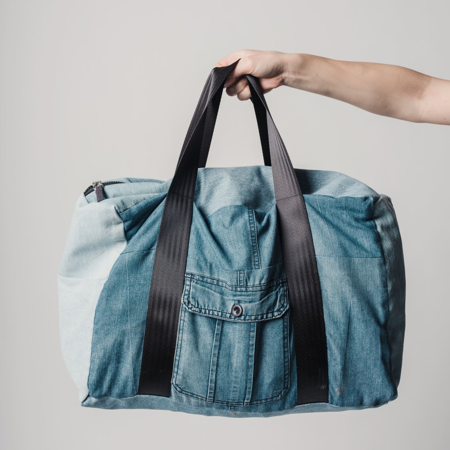 Borsone da viaggio in denim