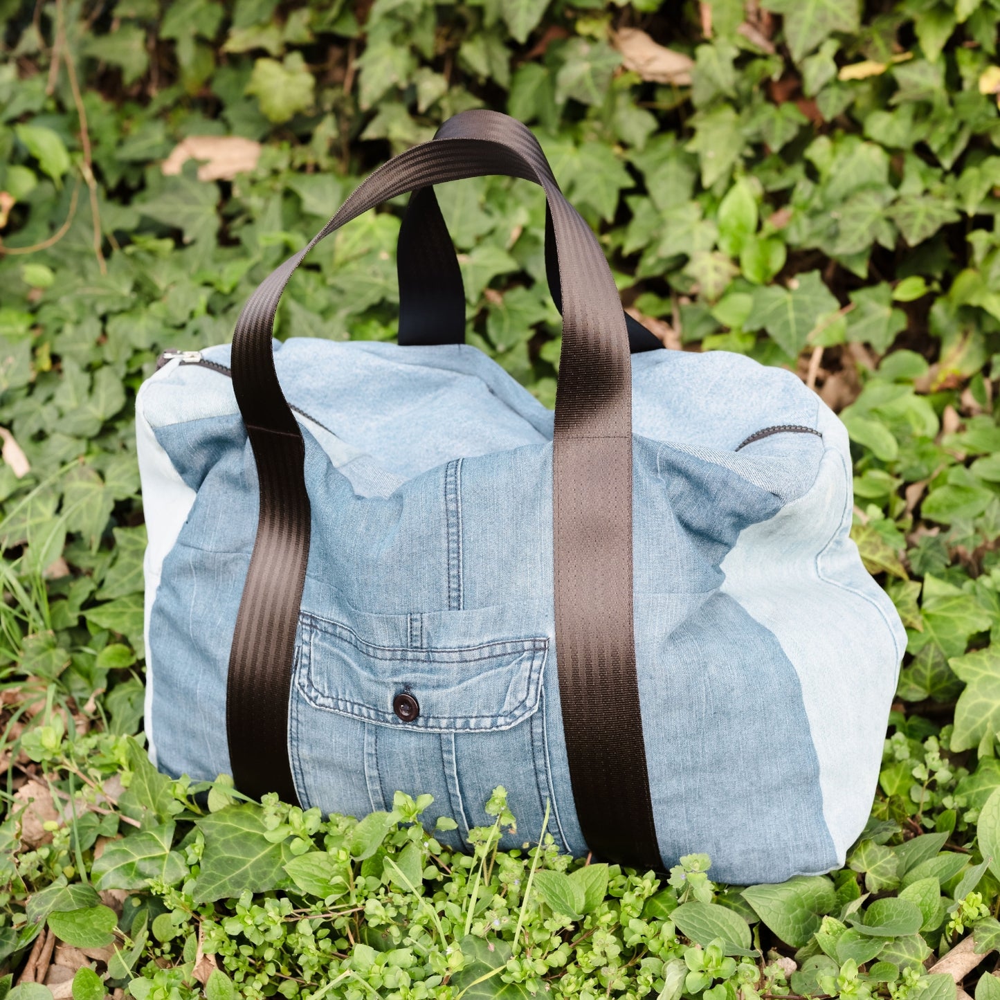 Borsone da viaggio in denim